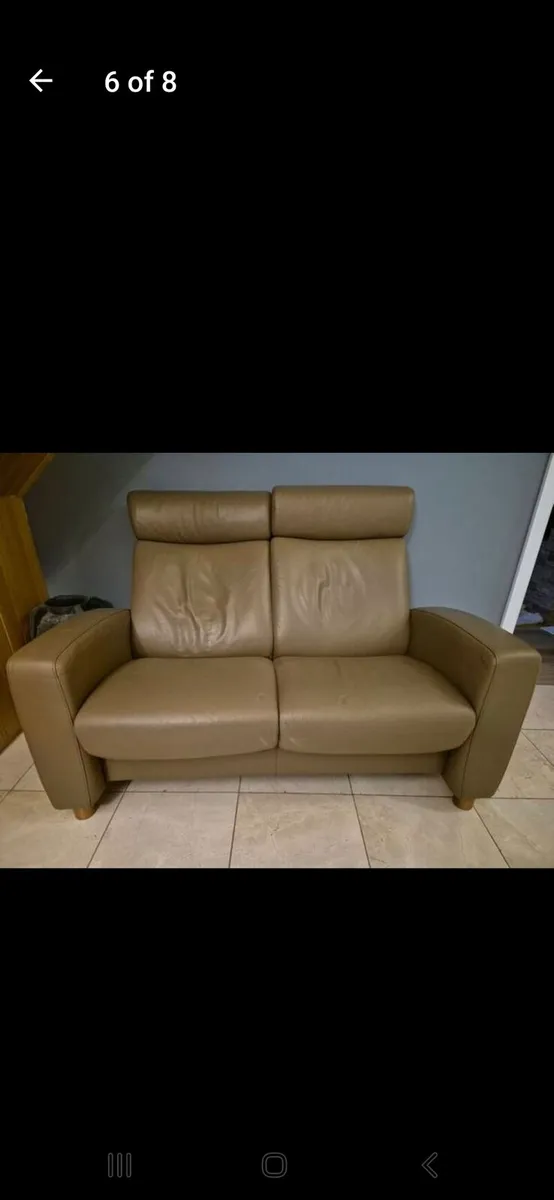 Ekornes Leather Streeless Couch - Image 1