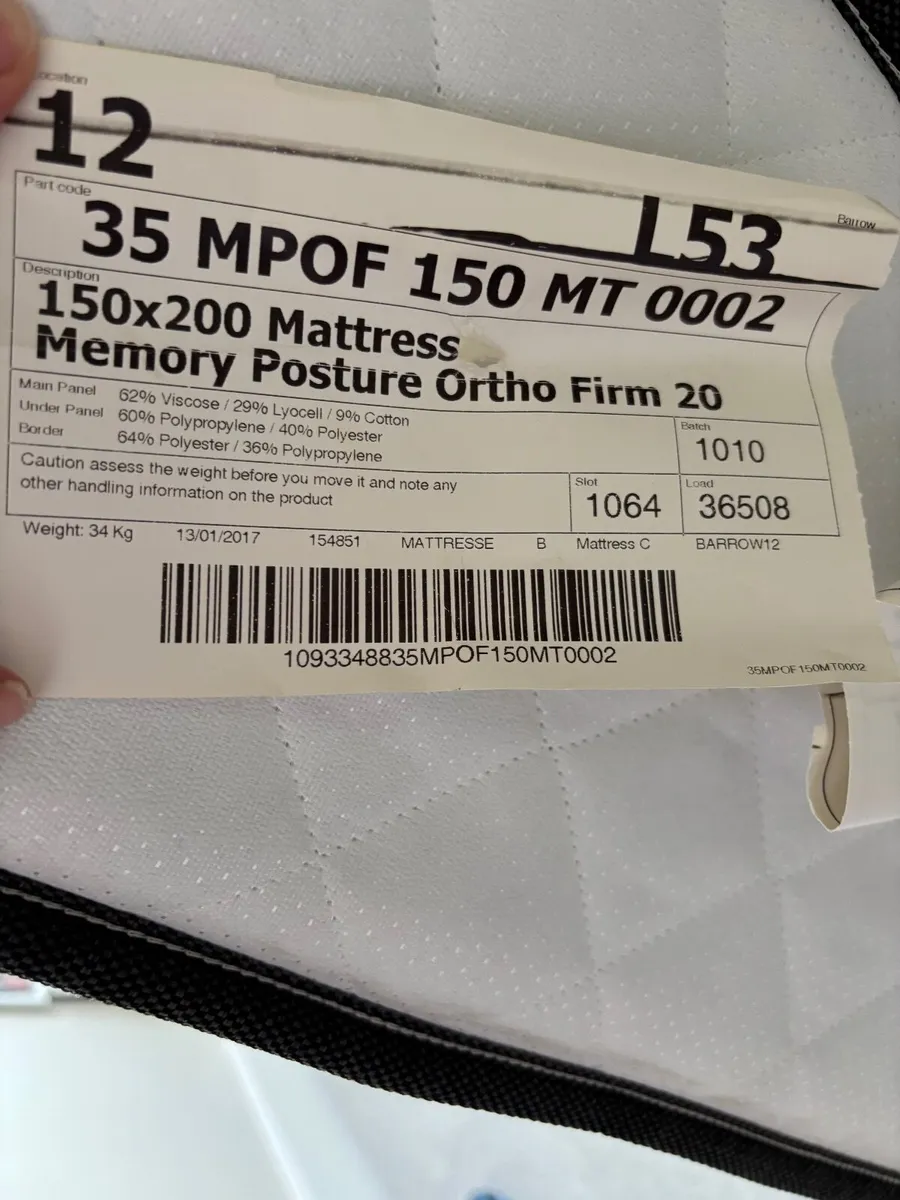 Free Sealy Kingsize Ortho Mattress for Collection - Image 3