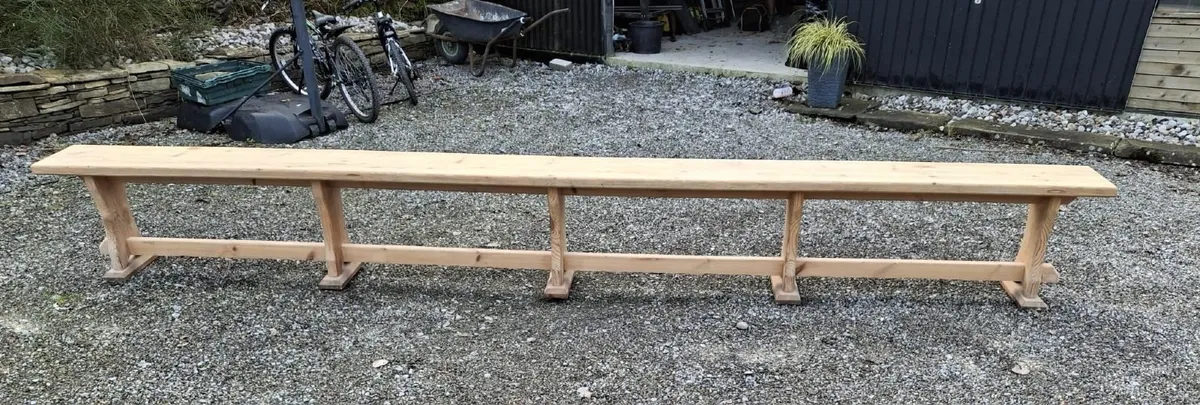 Large wooden bench - Image 1