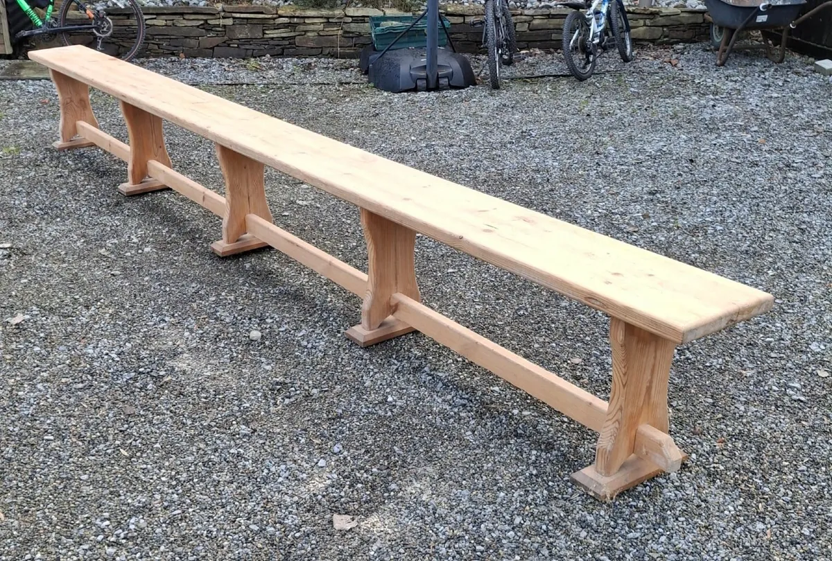 Large wooden bench - Image 2