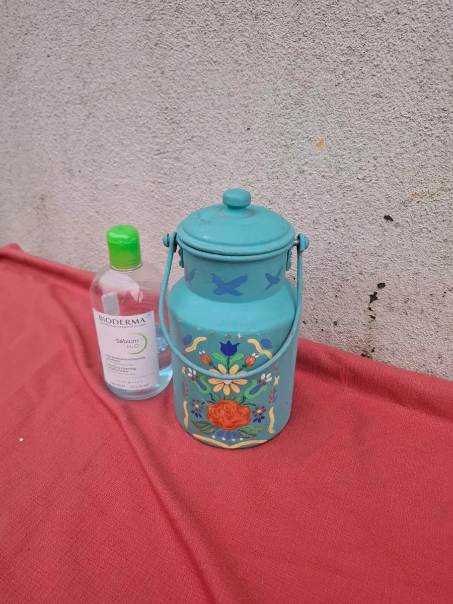 Green painted milk churn postage possible