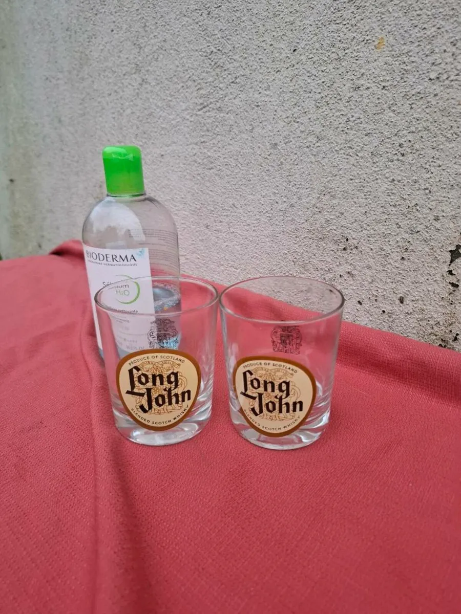 Duo long john whiskey glasses