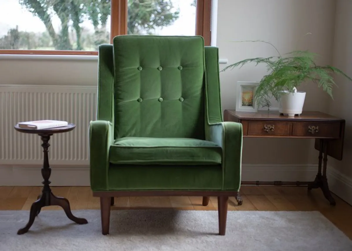 EZ Living Scott Green Armchair x 2 - Image 1