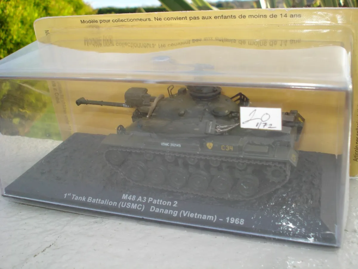 2 MODEL DIECAST METAL ARMY TANKS. 1/72 SCALE. - Image 3