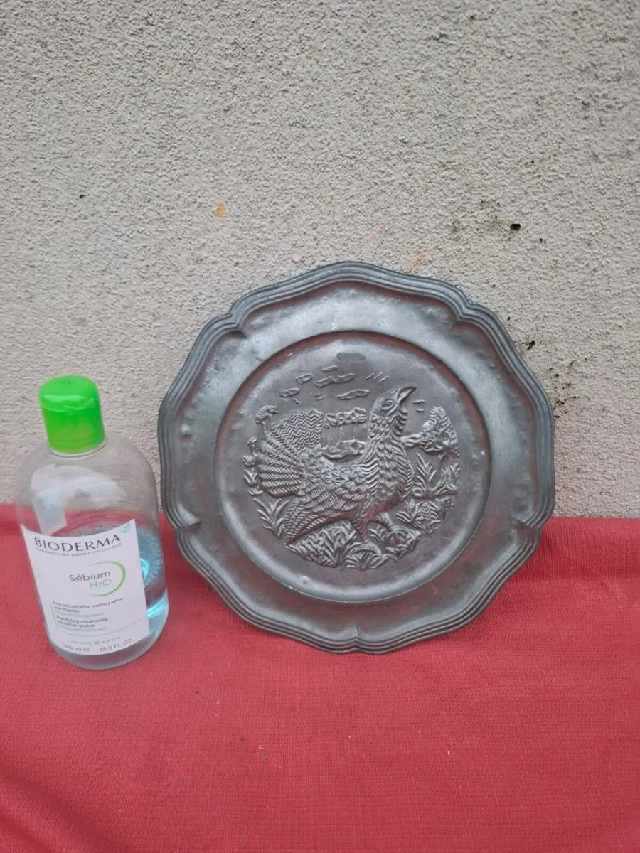 Pewter bird plate postage possible