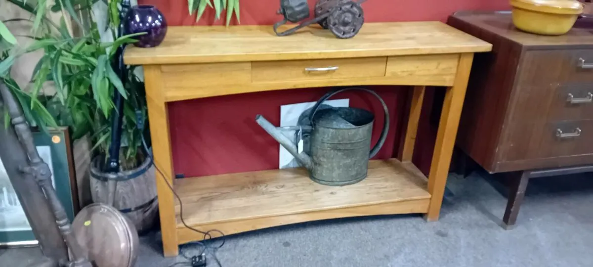 Large Oak Console Table