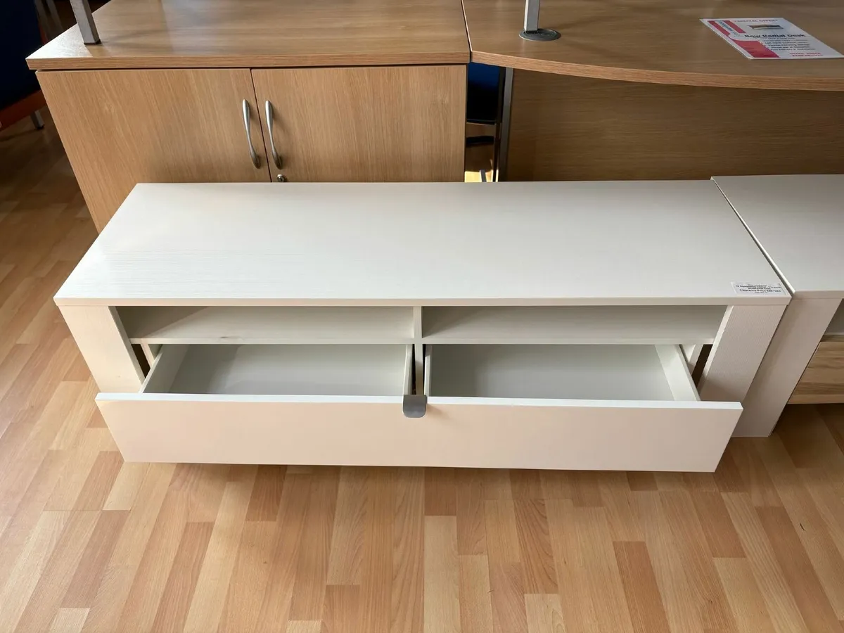White TV stand/media cabinet - £80 + VAT - Image 2