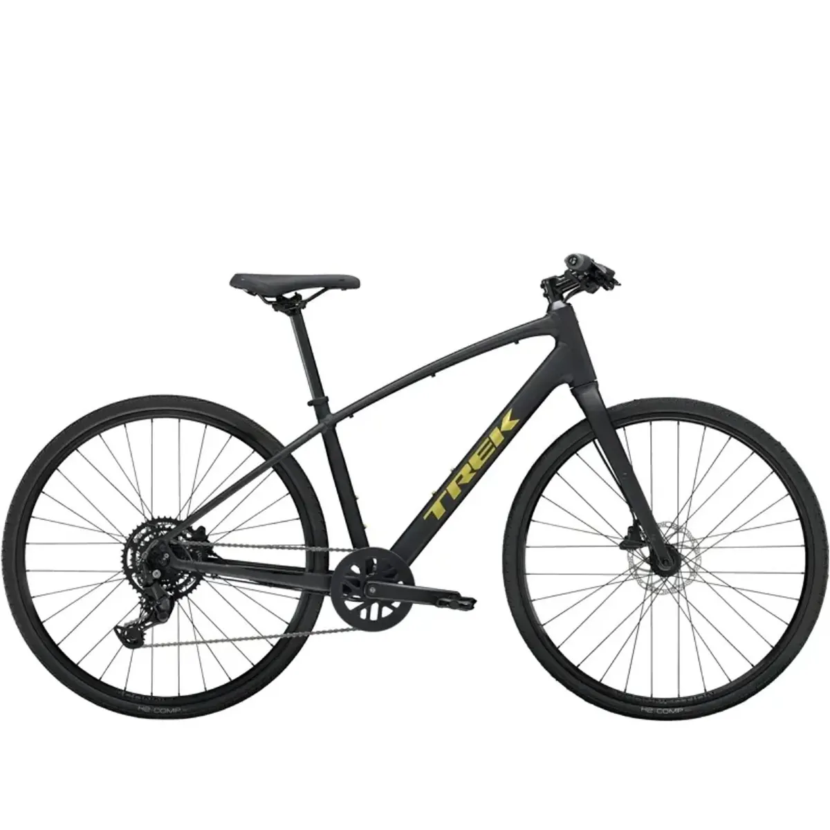 Trek FX 2 Gen 4 Hybrid Bike In Matte Trek Black - Image 1