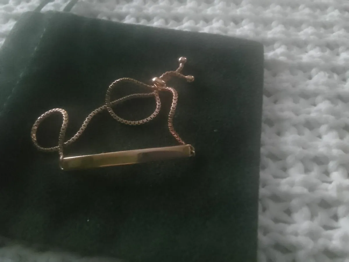 Stg silver/rose gold designer identity bracelet - Image 3