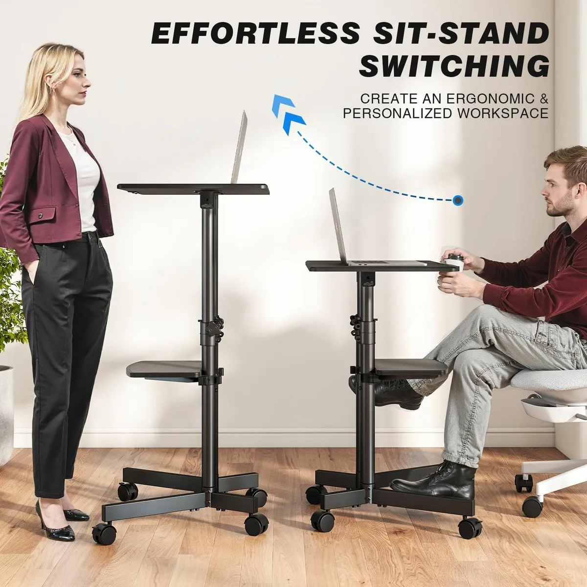 Portable Standing Desk for Laptop 60x40 cm Height - Image 3