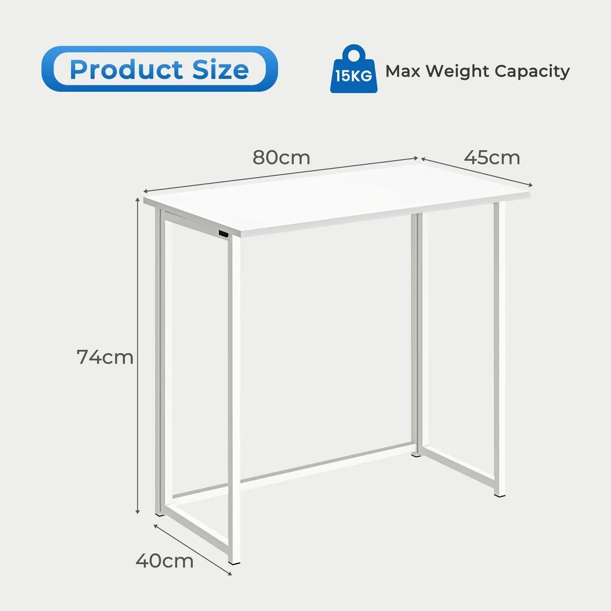 Compact Folding Desk No Assembly Required - Image 3