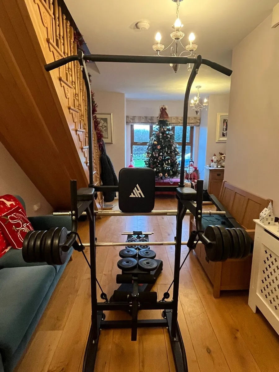 Home gym 60KG bar + Bench and more - Image 4