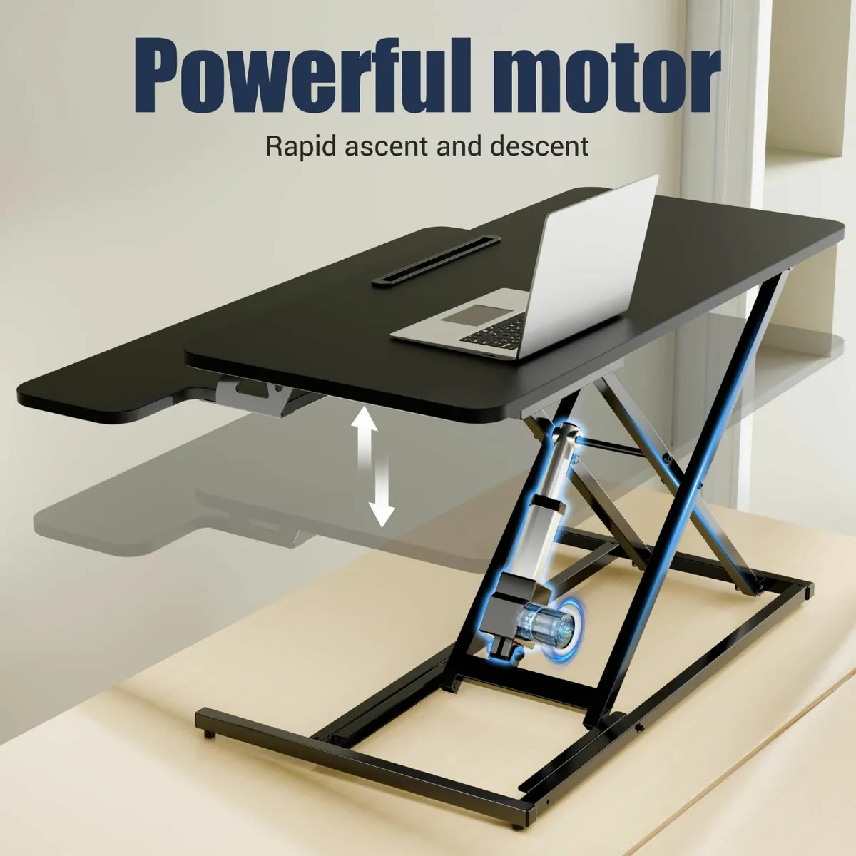 36’’ Electric Standing Desk Converter Height - Image 4