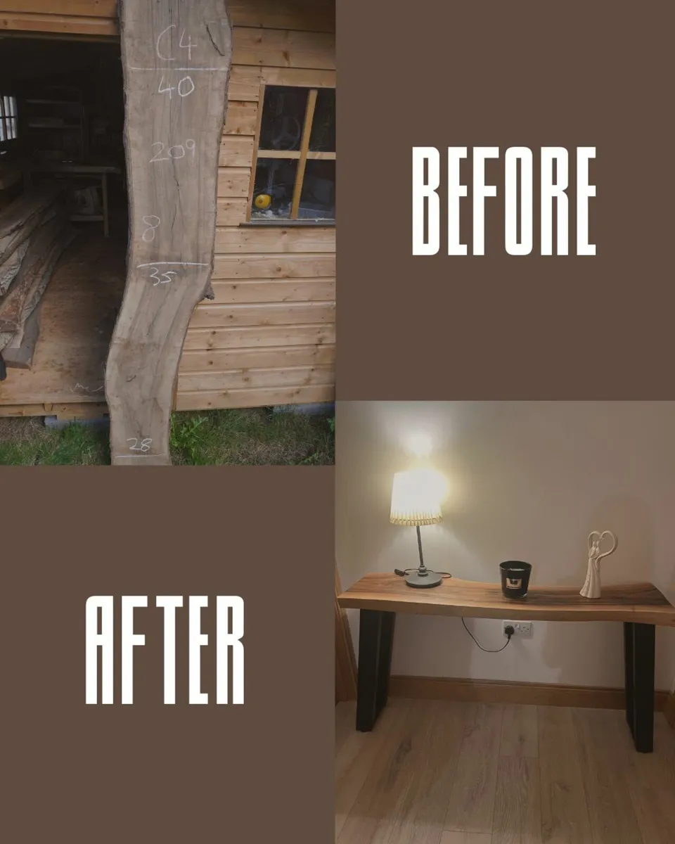 Walnut Live Edge Slabs for Chopping Boards Epoxy - Image 2