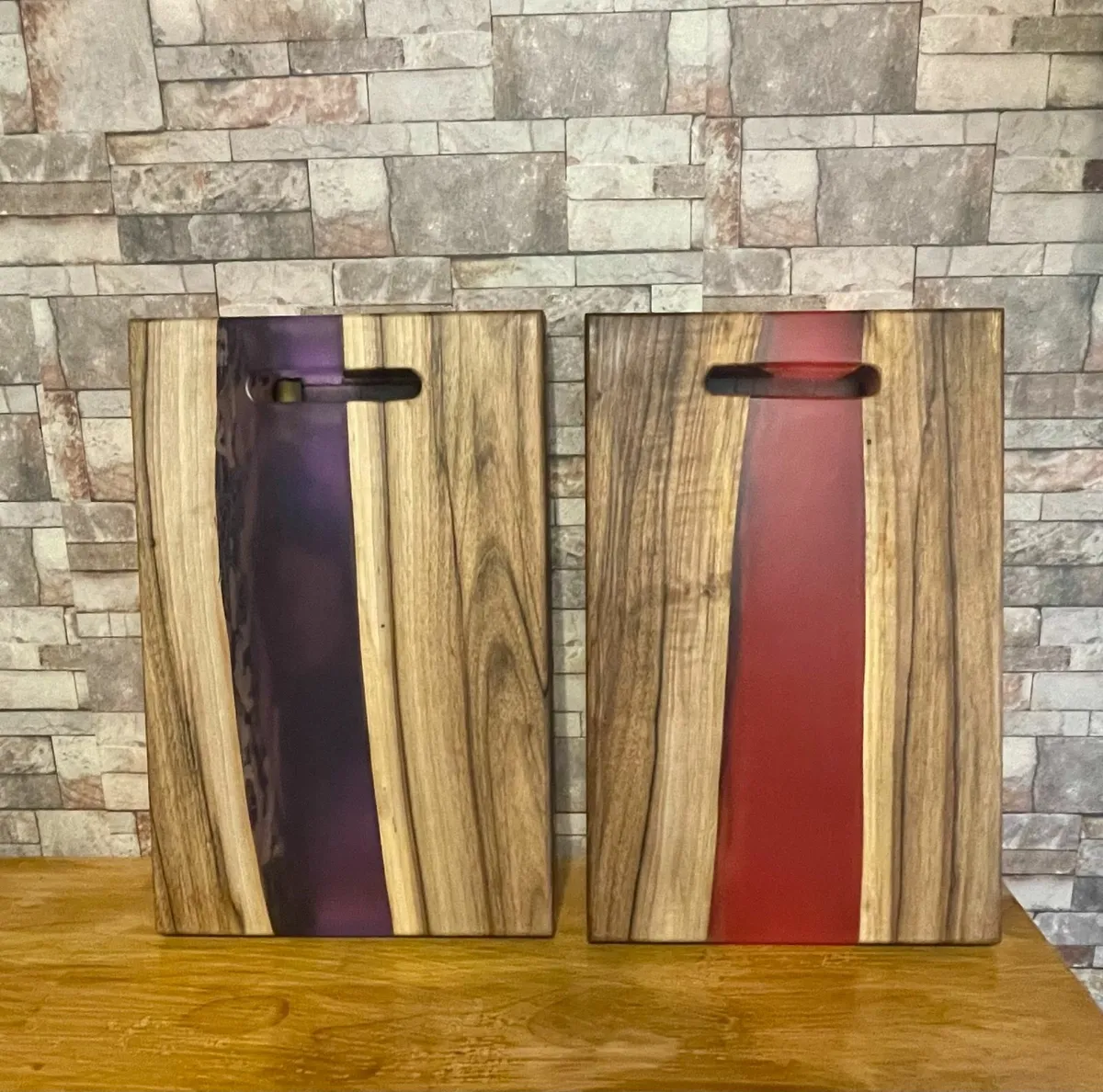 Walnut Live Edge Slabs for Chopping Boards Epoxy - Image 3