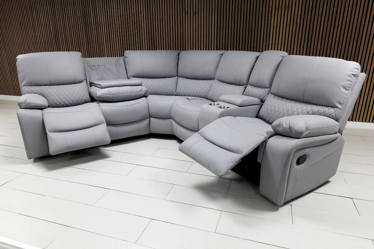 Rita Manual Corner Leather Recliner Sofa - Image 1