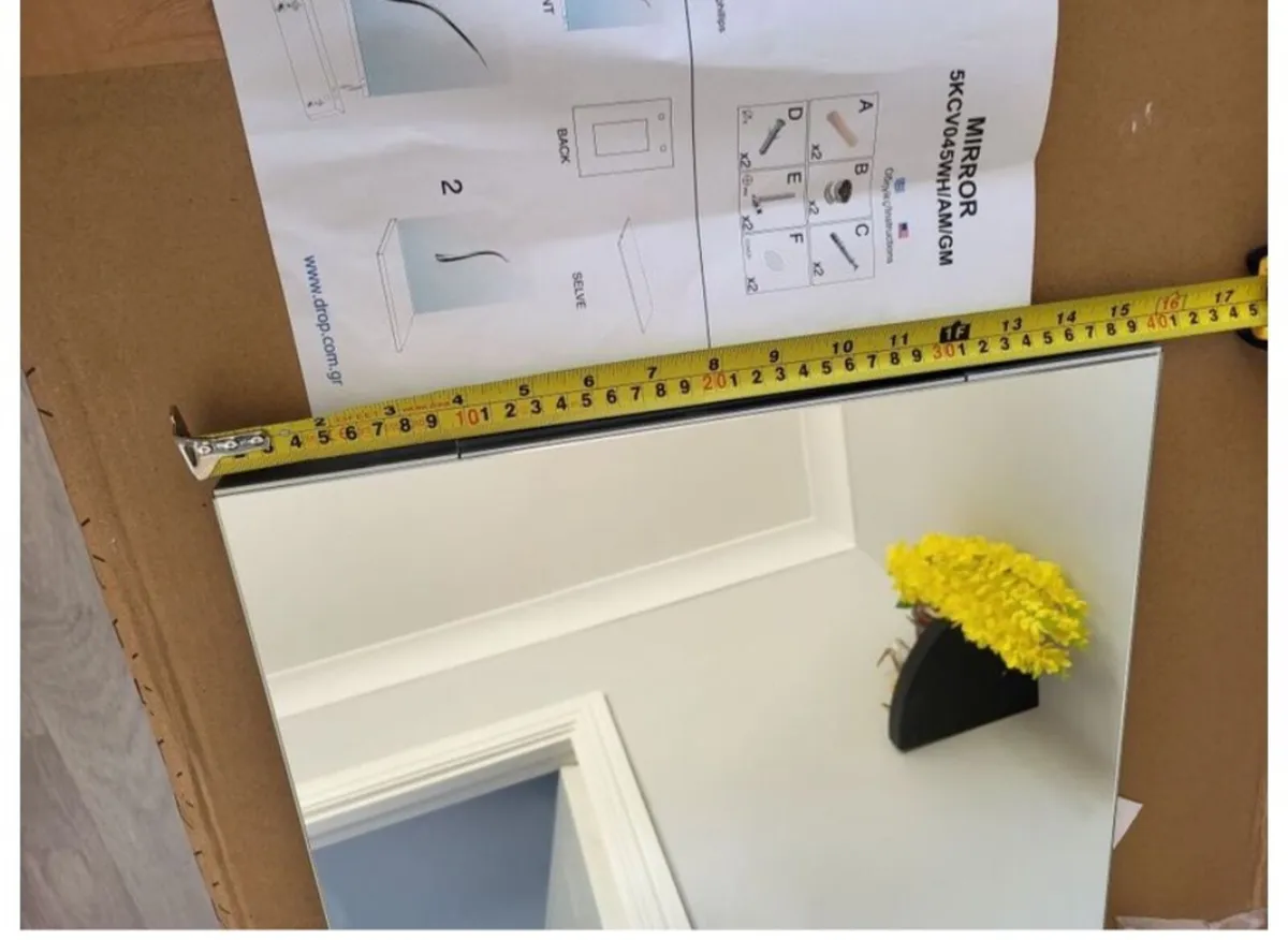 Bathroom mirror with shelf - Image 2