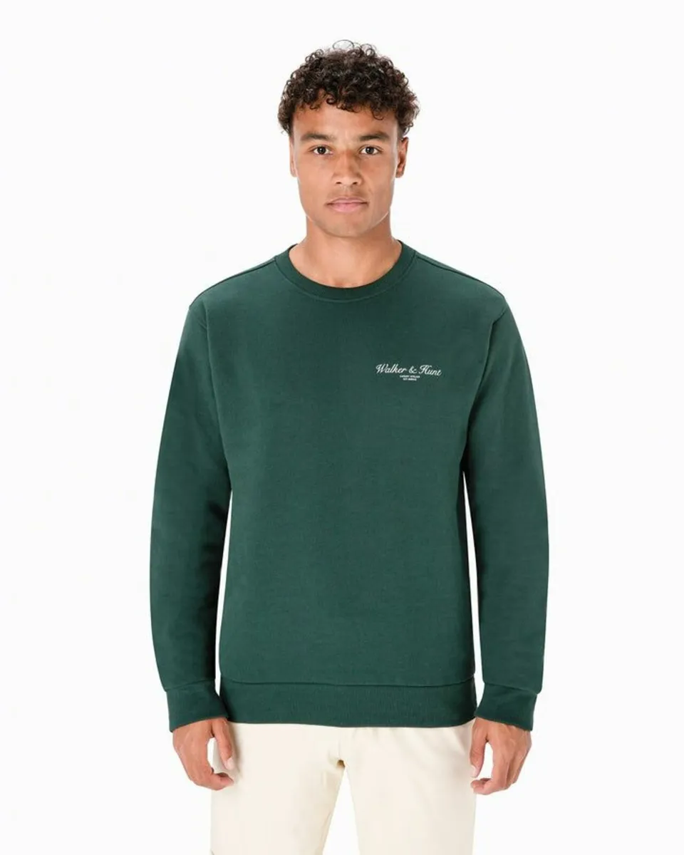 Walker and hunt green sweatshirt size m - Image 1