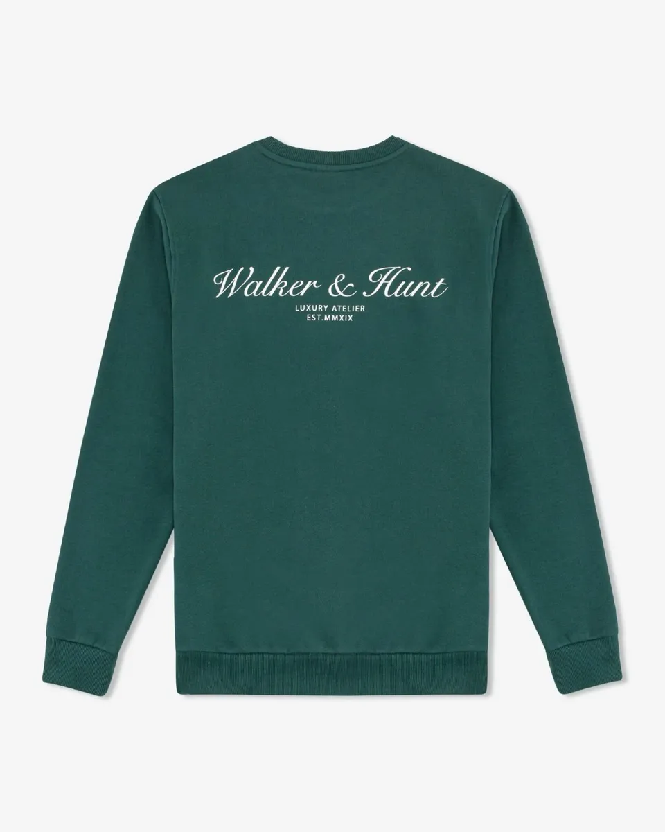 Walker and hunt green sweatshirt size m - Image 2