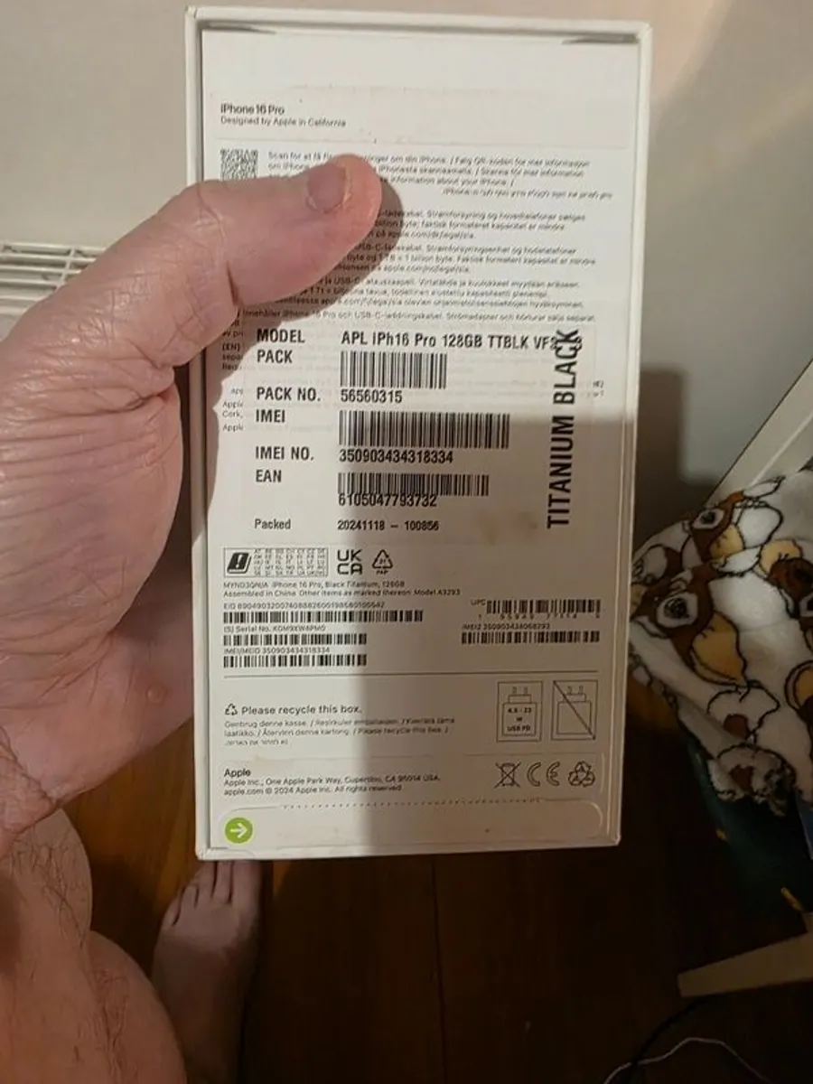 IPhone 16 Pro Black Titanium 128gb Sim Free BH 94 my son's phone selling due to upgrade phone is perfect screen has micro scratches hence price. - Image 2