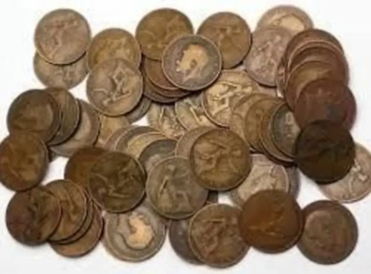 Old British pennies
