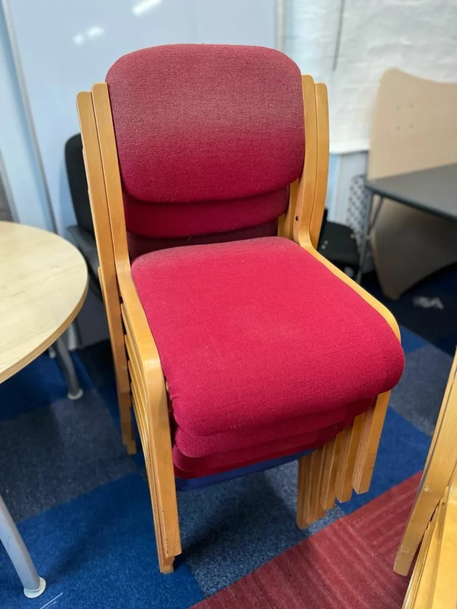 CLEARANCE WOOD FRAMED MEETING CHAIRS - £60.00+VAT - Image 2