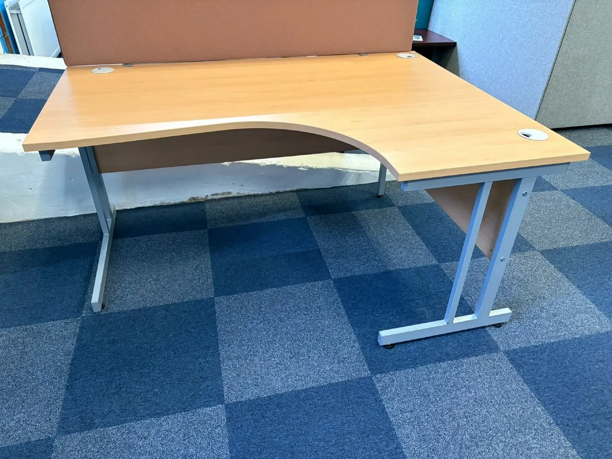 BRAND NEW Beech Radial Desk - from £170+VAT - Image 1