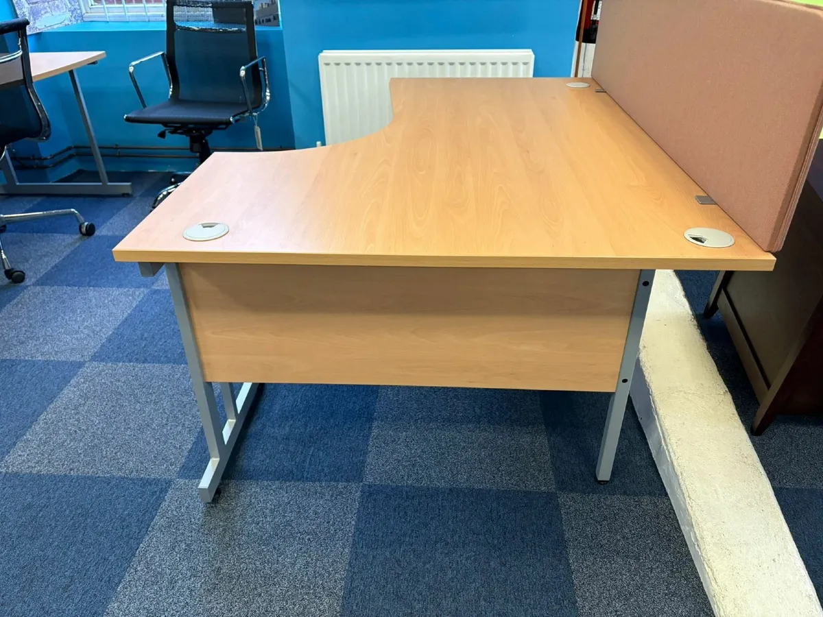 BRAND NEW Beech Radial Desk - from £170+VAT - Image 3