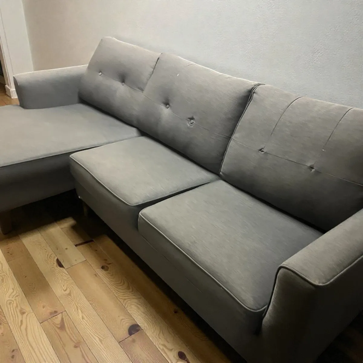 Grey corner sofa set - Image 4