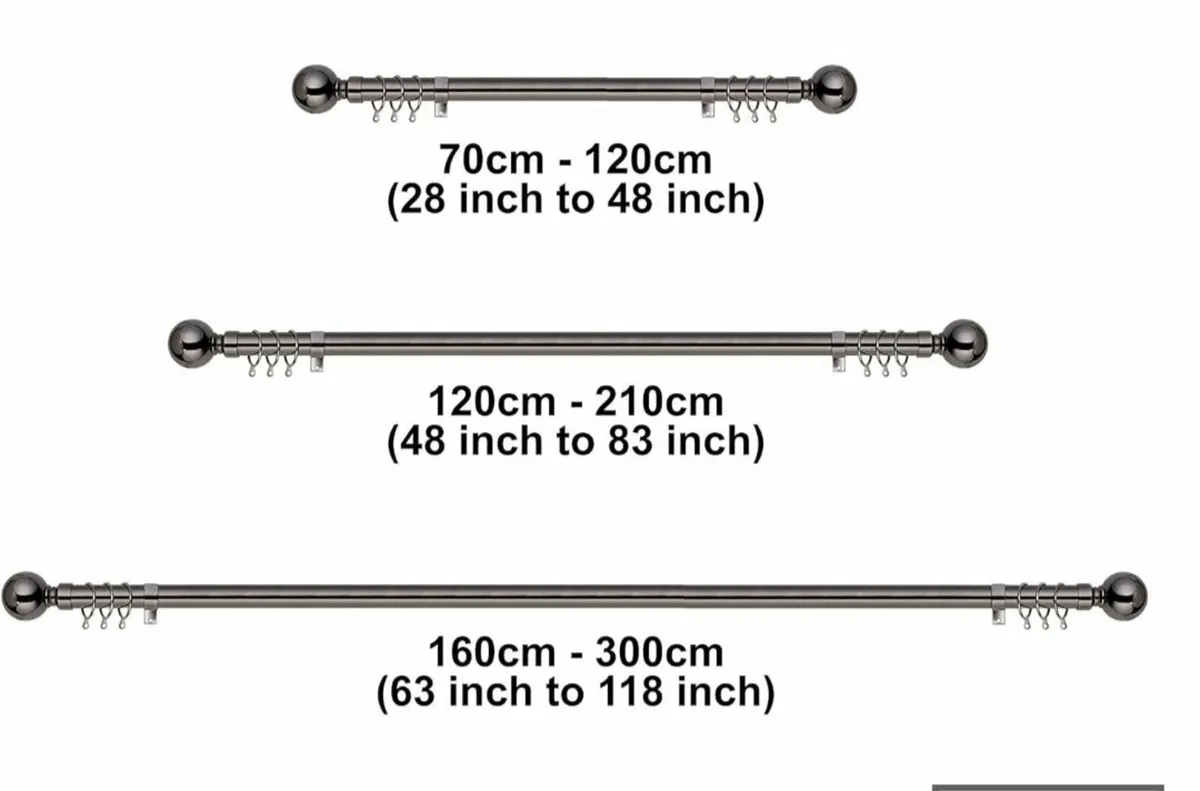 Extendable curtain pole