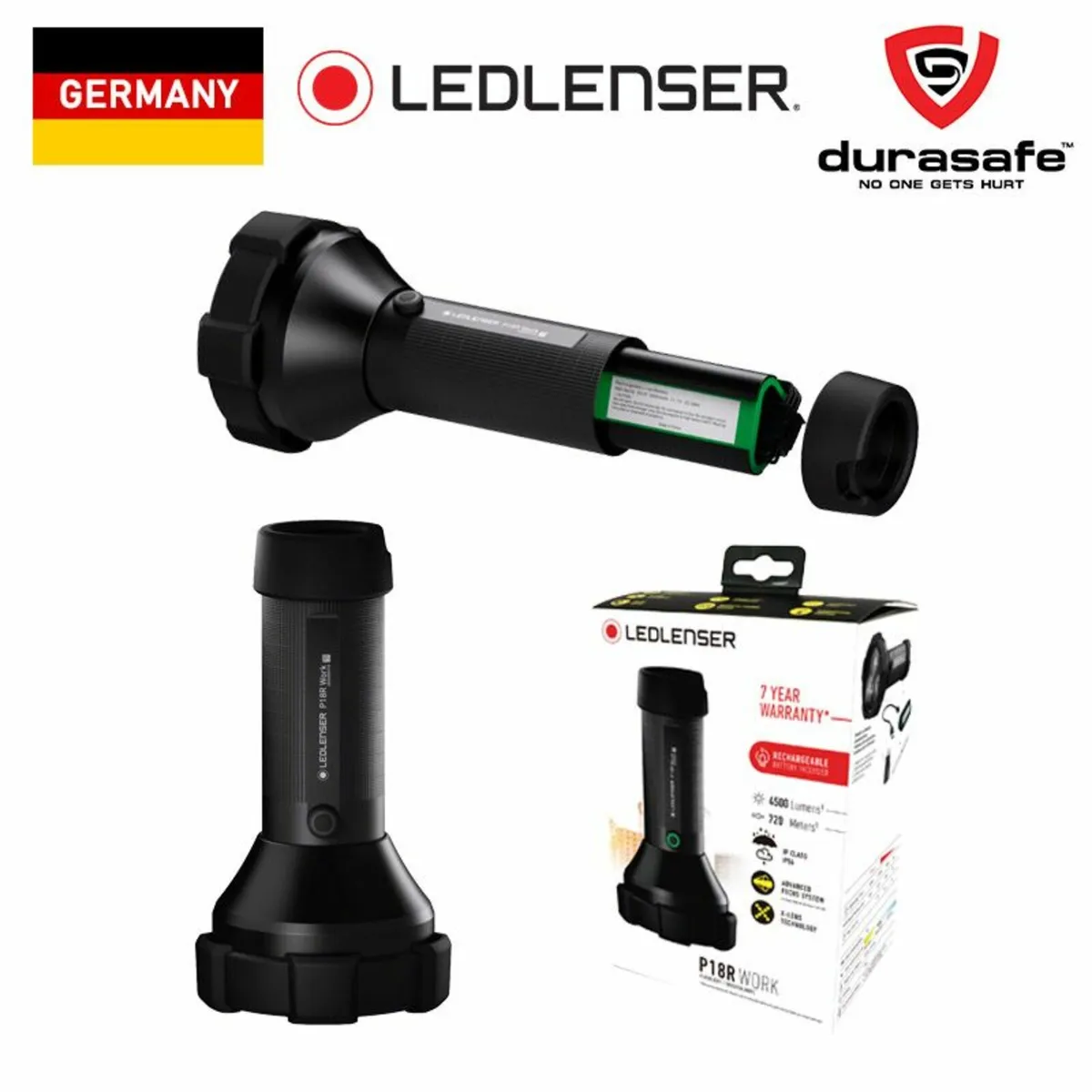 Ultra bright rechargeable flashlight, NEW - Image 1