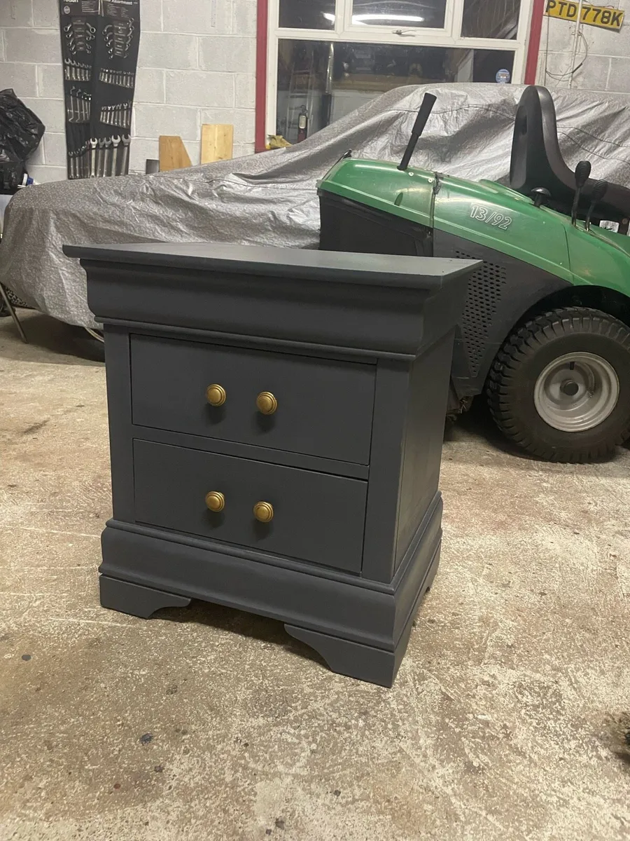 Bedside locker (Navy/dark grey) - Image 1
