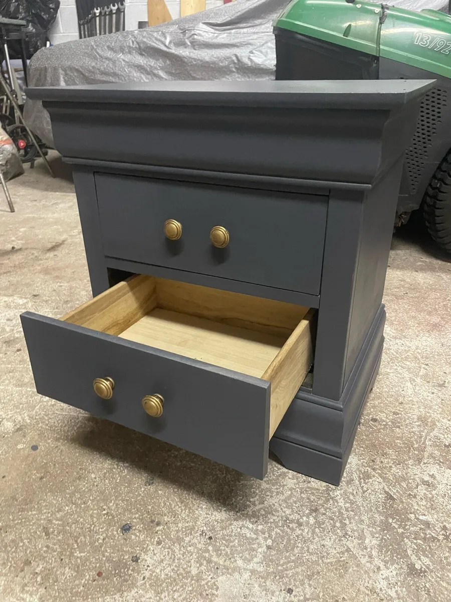 Bedside locker (Navy/dark grey) - Image 3