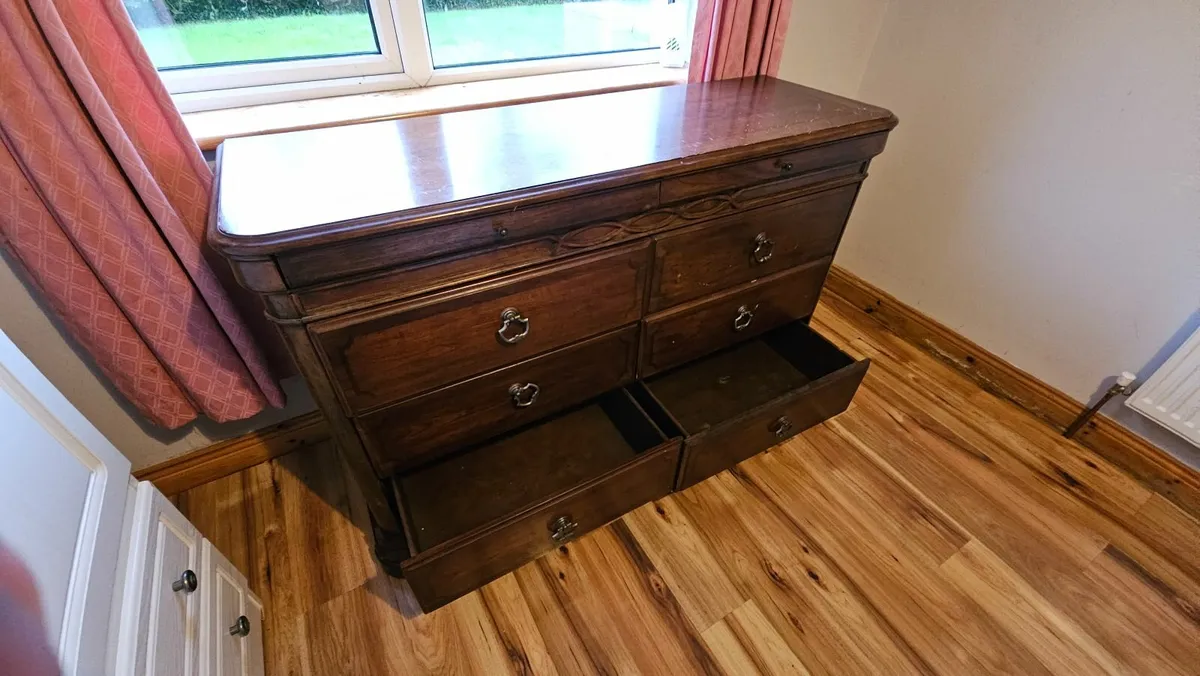 Sturdy Dark Wood 6-Drawer Dresser – Great Storage - Image 2