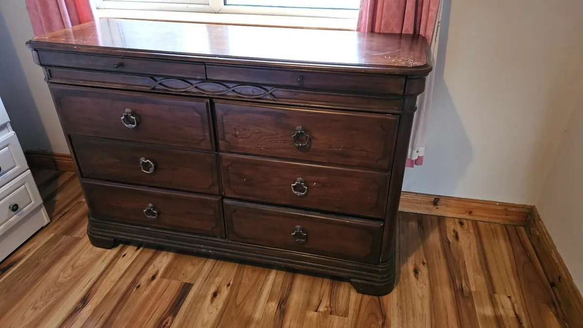 Sturdy Dark Wood 6-Drawer Dresser – Great Storage - Image 3