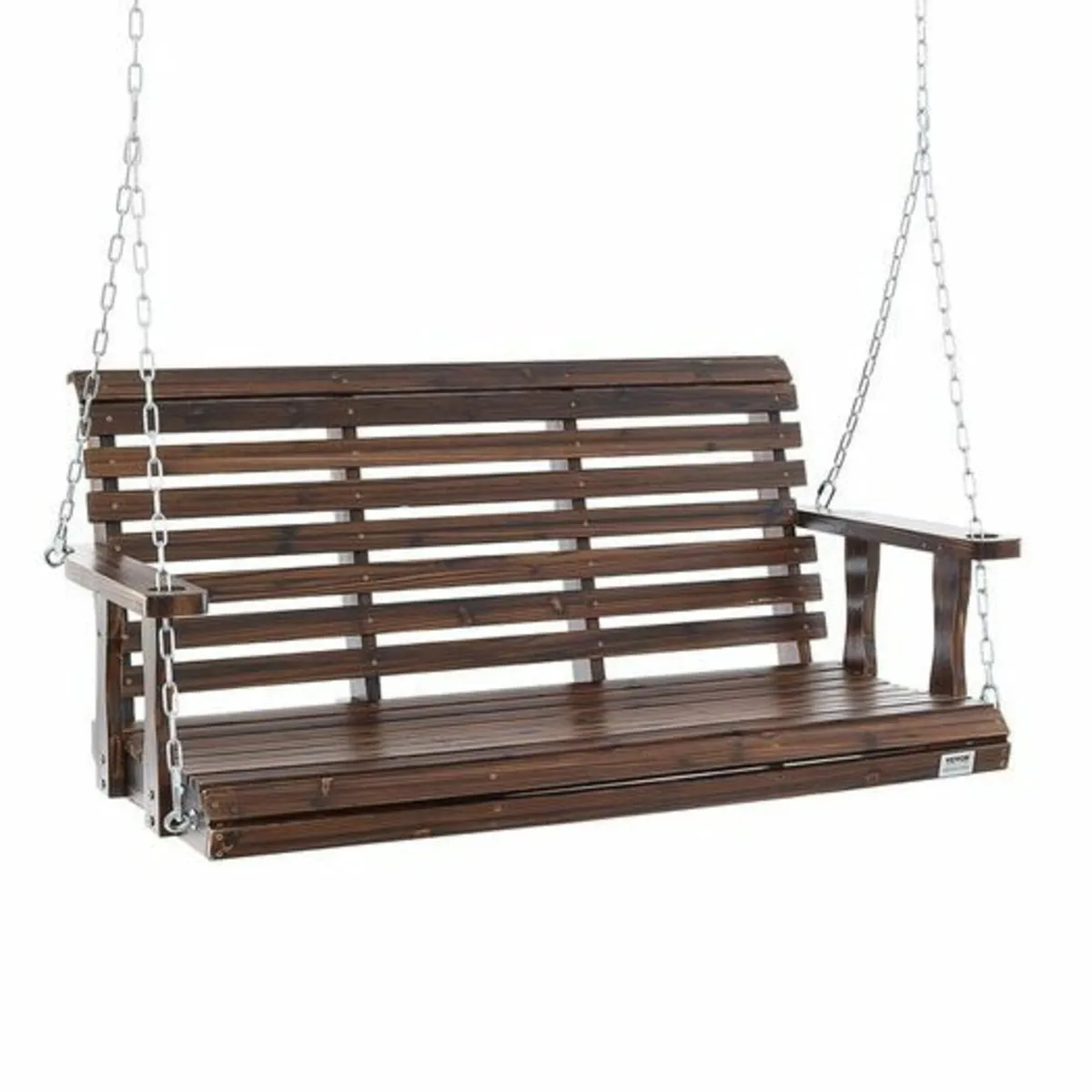 Wooden Porch Swing 4.5 ft, Patio bench swing for C - Image 2