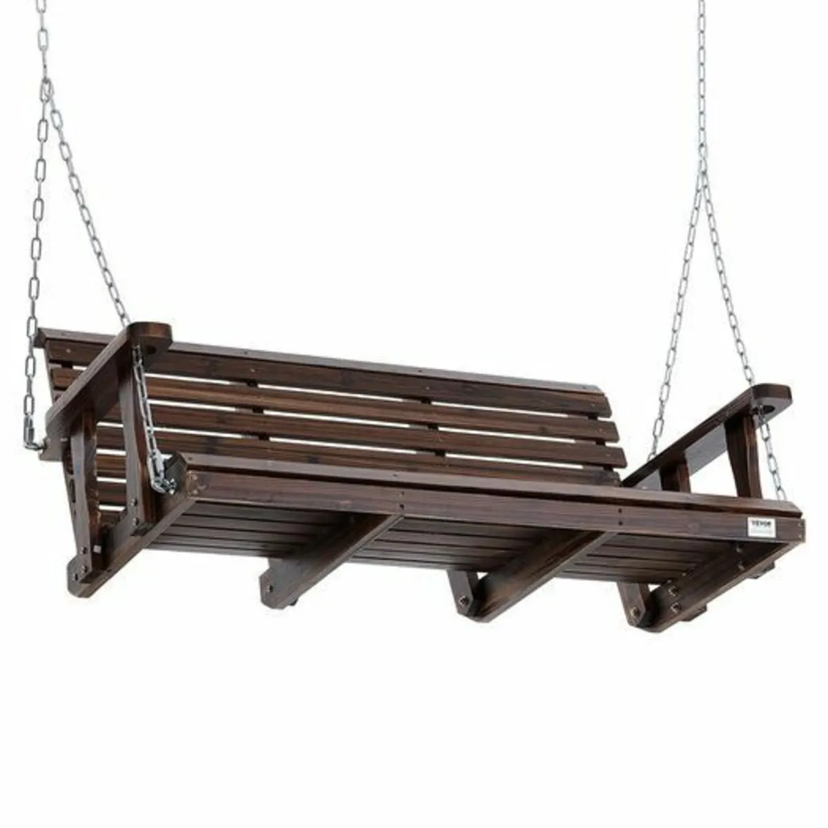 Wooden Porch Swing 4.5 ft, Patio bench swing for C - Image 4