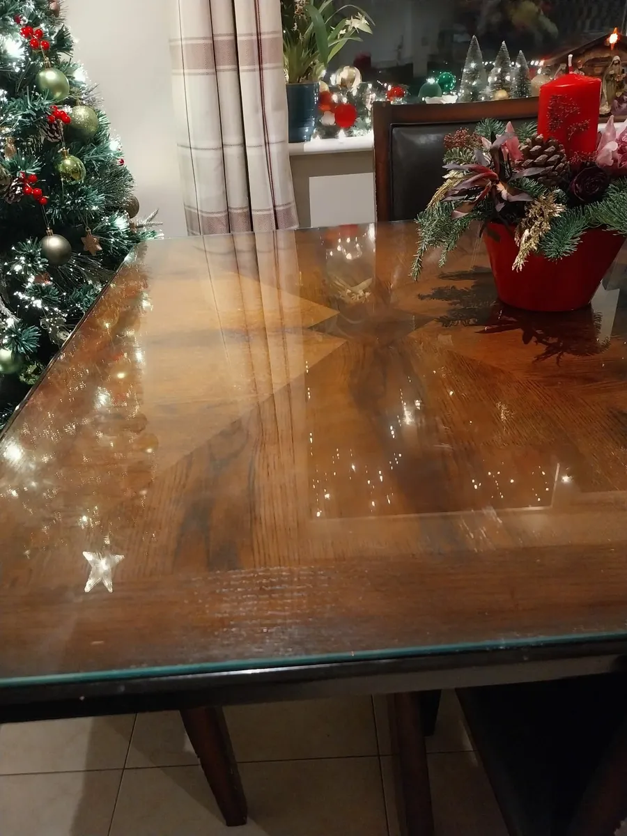 Hard wood table extendable - Image 4