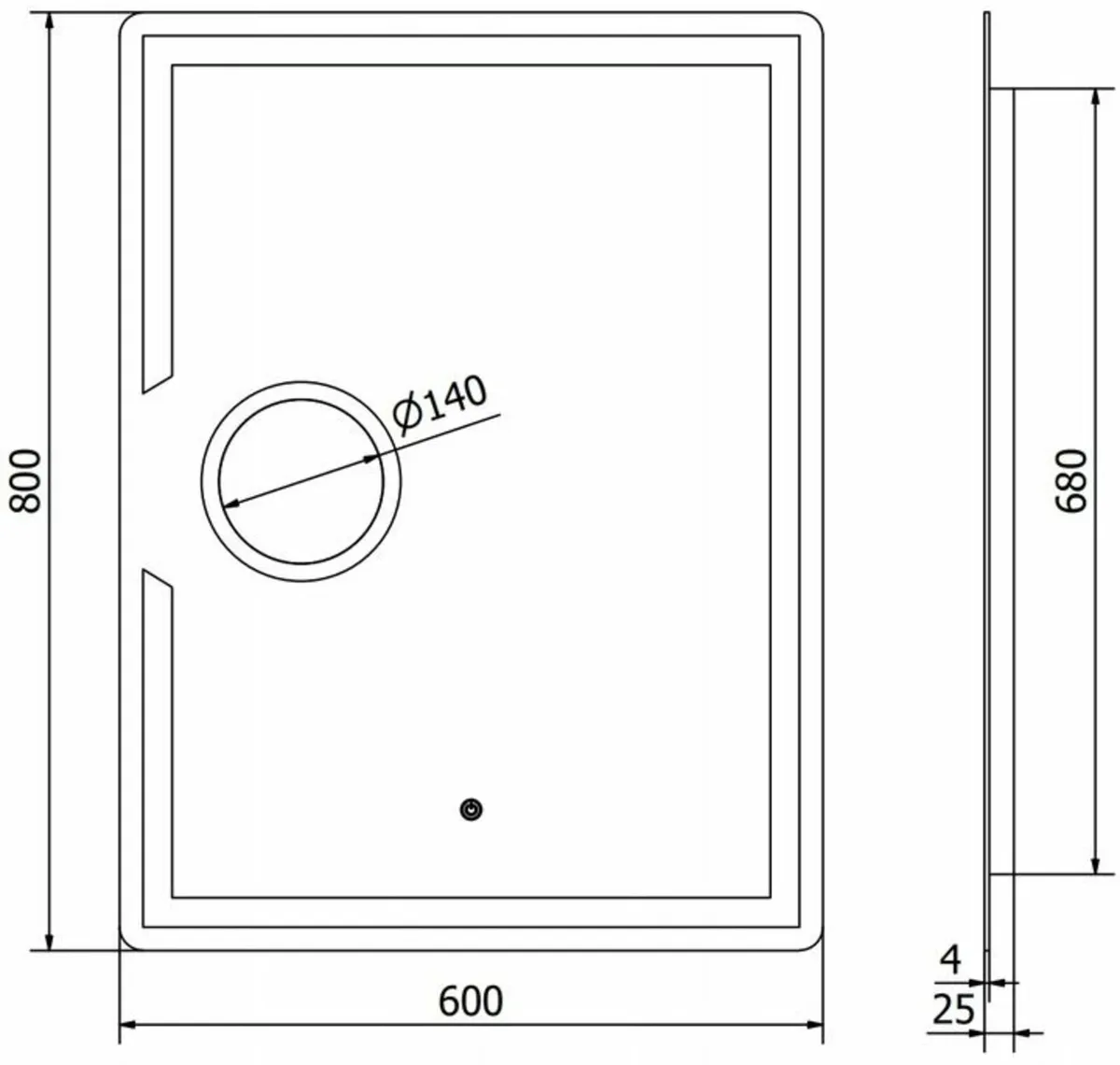 LED Bathroom Mirror Antifg Demister Makeup - Image 3