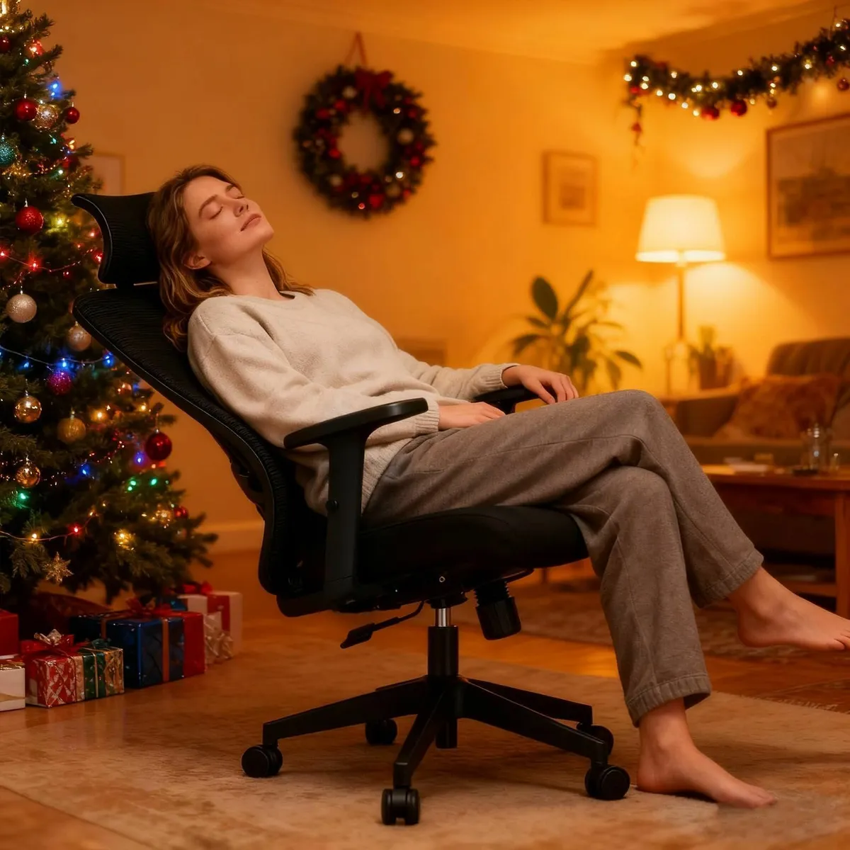 Office Chair Ergonomic with Adjustable Armrests - Image 2