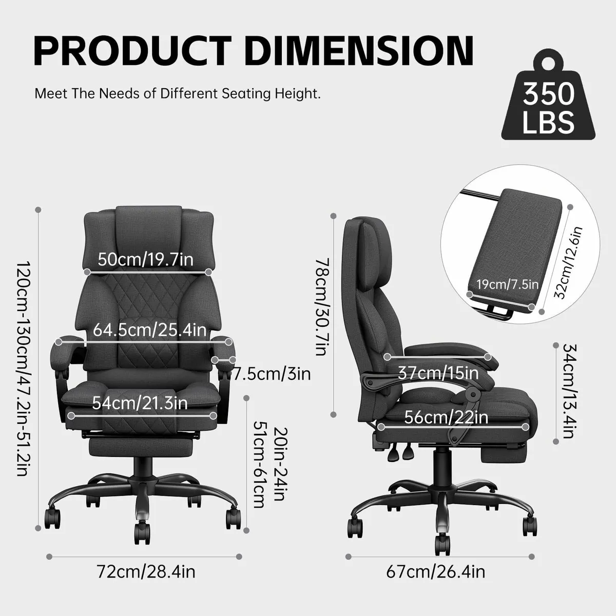 Office Chair Gaming for Adults Ergonomic Computer - Image 3