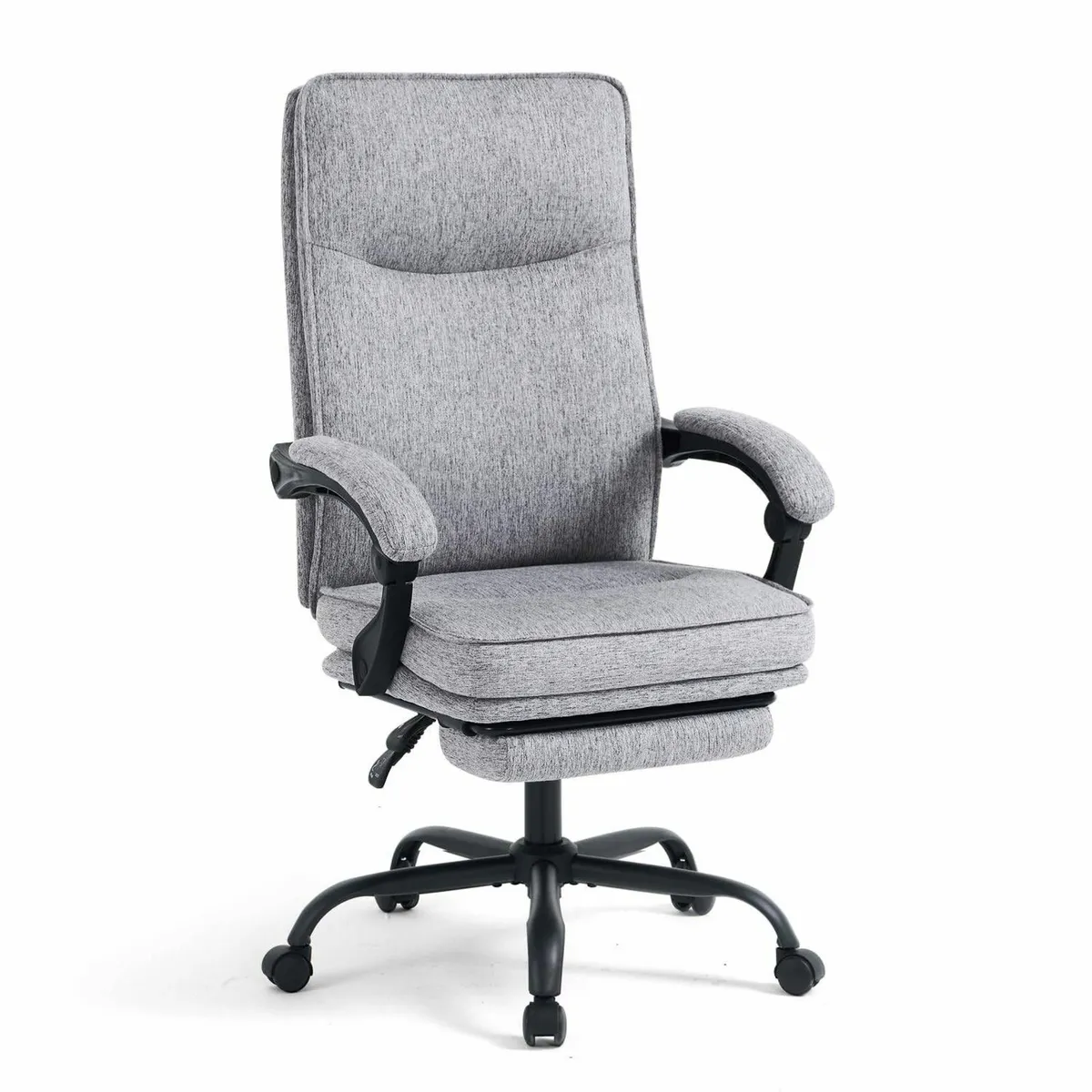 Fabric Office Chair with Footrest Ergonomic - Image 1