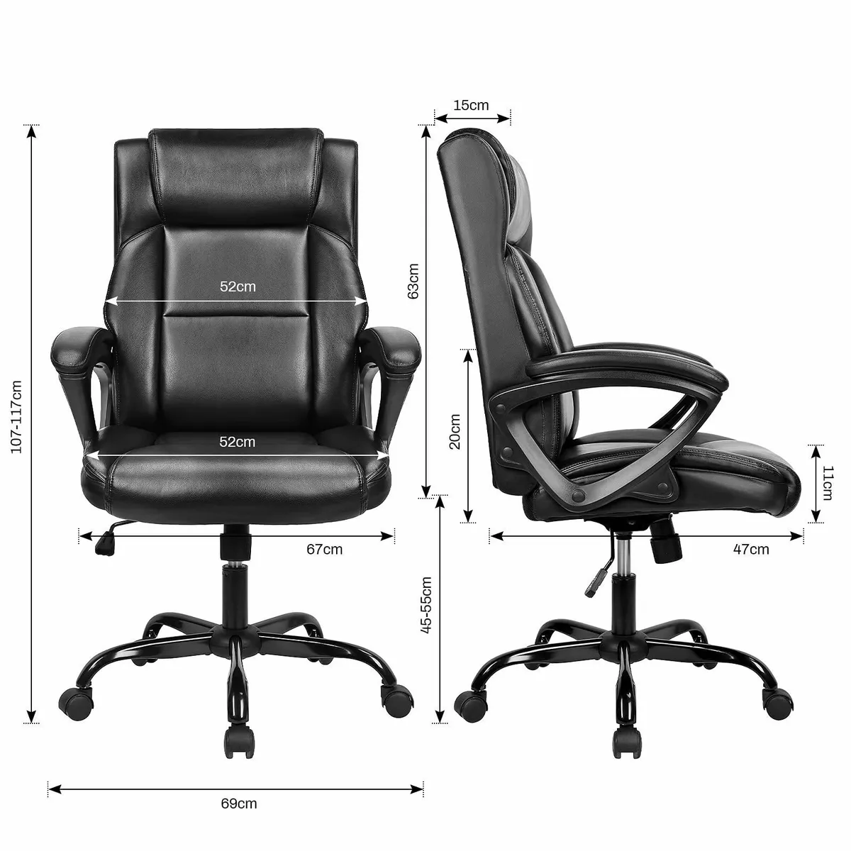 Executive Office Chair High Back Ergonomic Chairs - Image 3