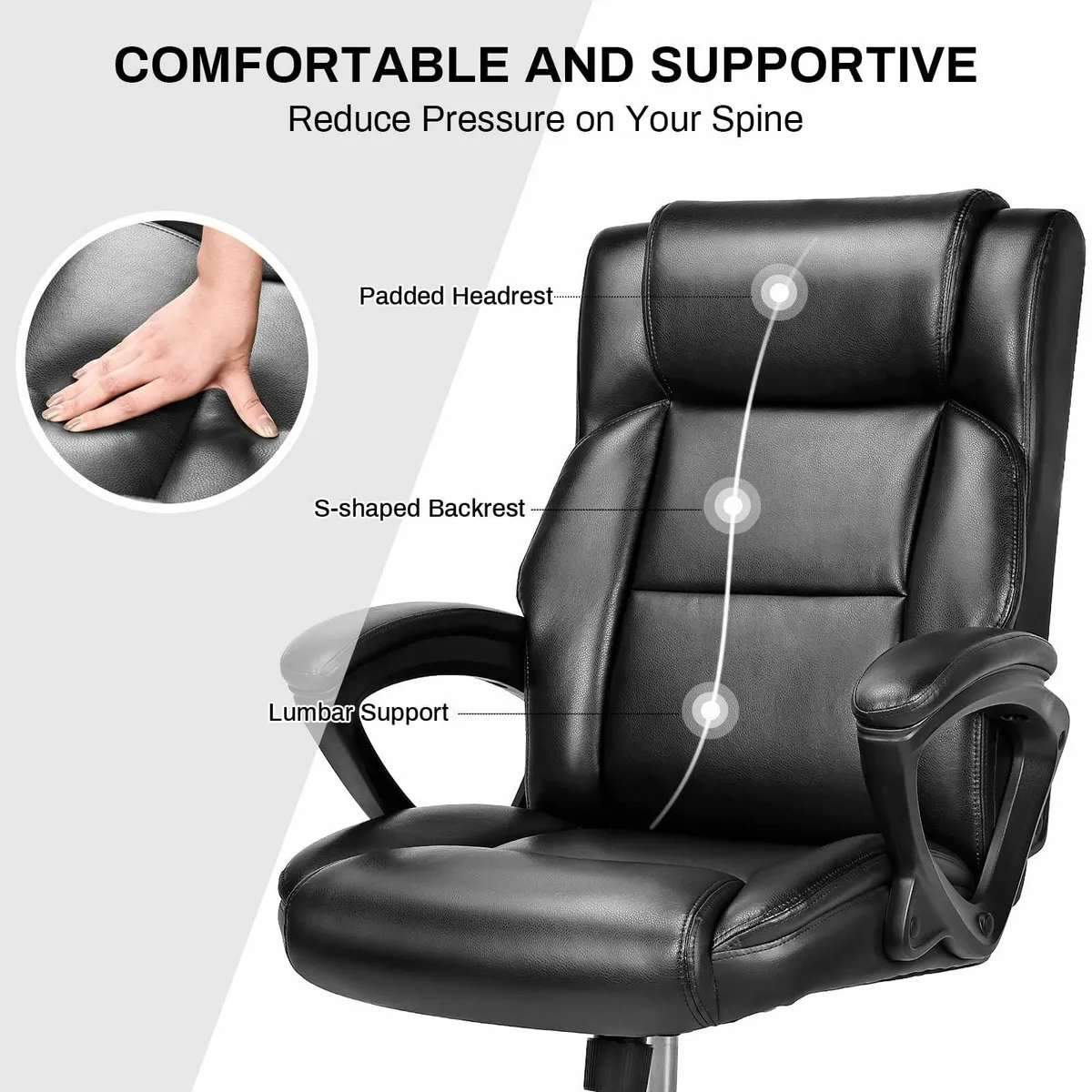 Executive Office Chair High Back Ergonomic Chairs - Image 4