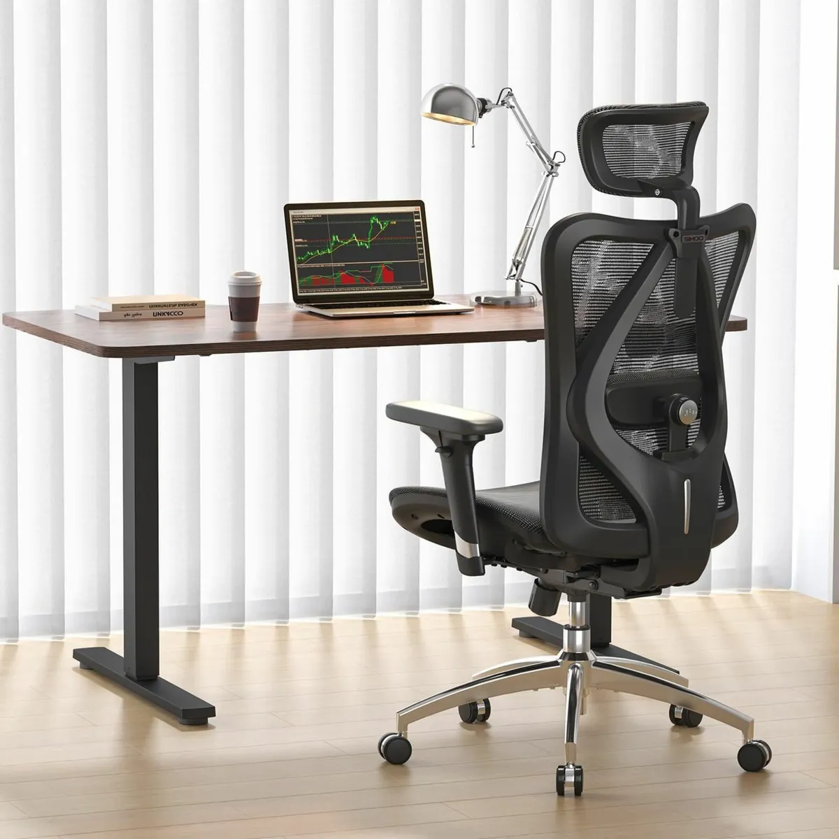 Ergonomic Office Chair Mesh Desk with Adjustable - Image 2