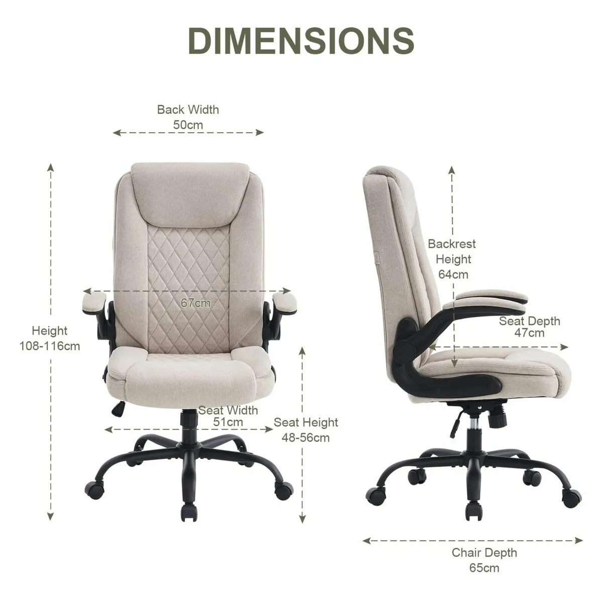 Ergonomic Office Chair Computer Executive with - Image 2