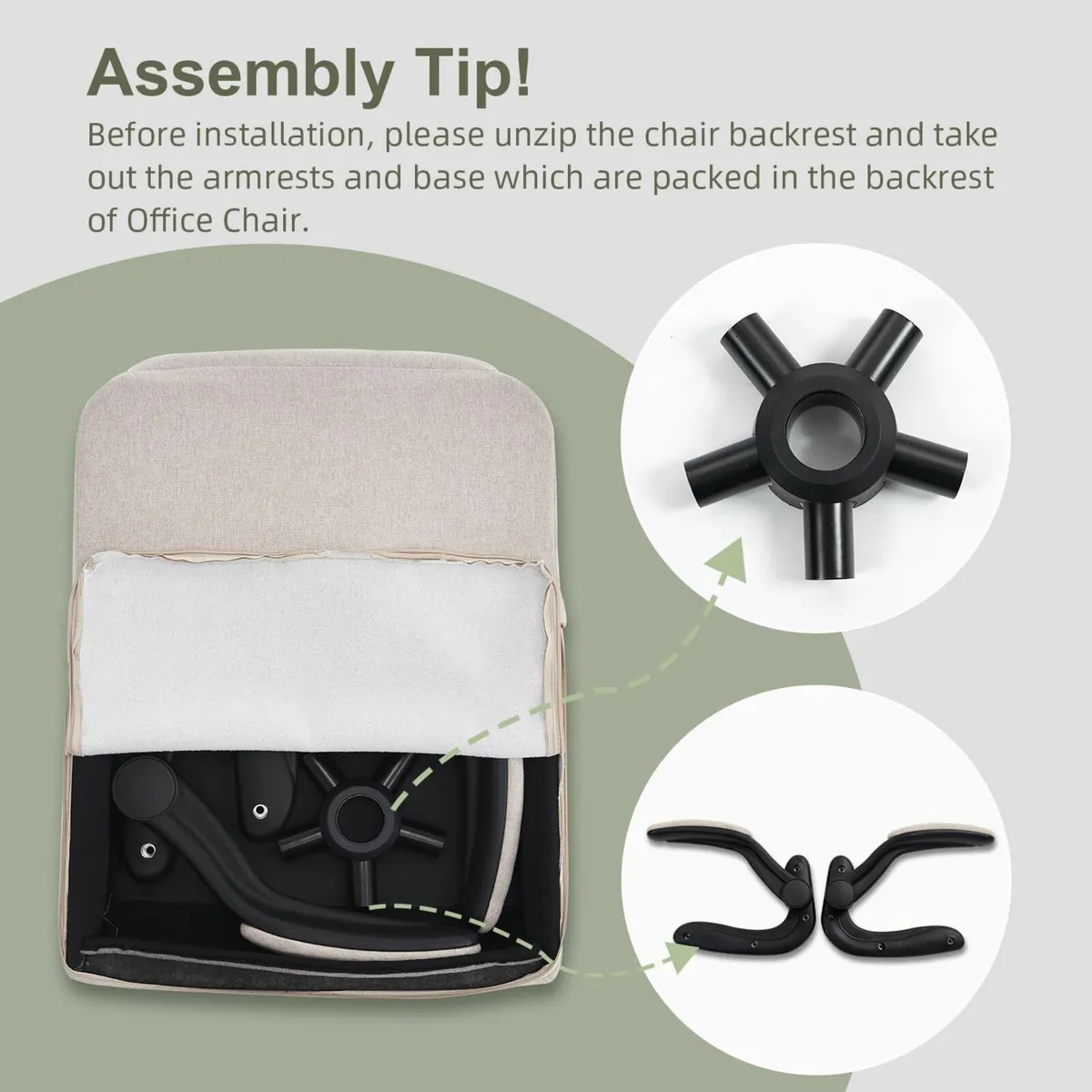 Ergonomic Office Chair Computer Executive with - Image 3