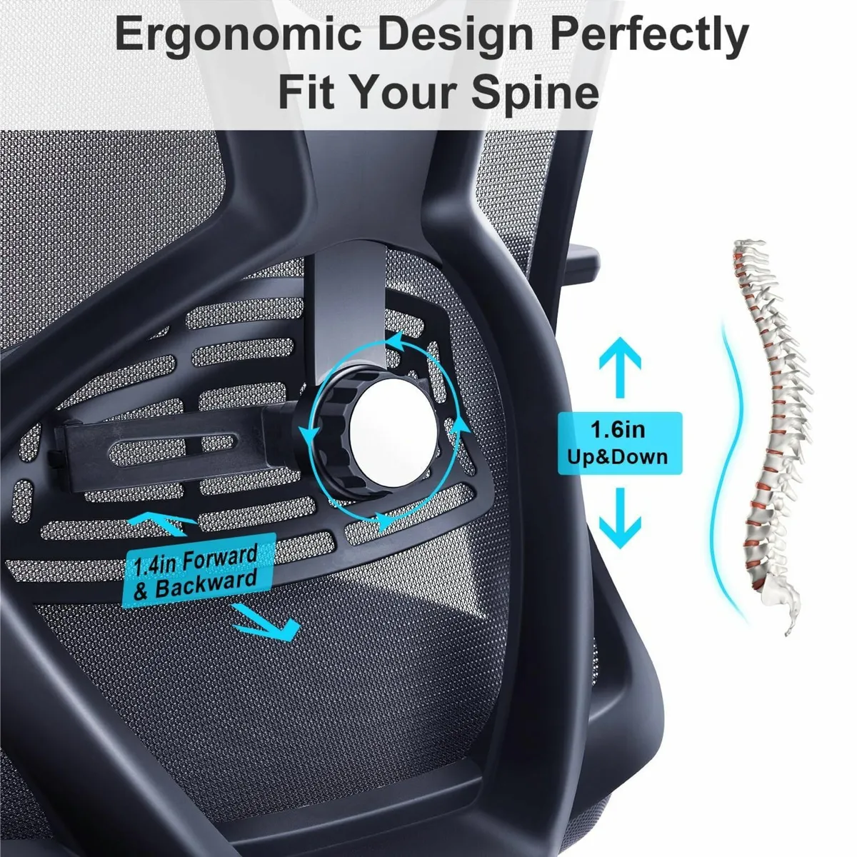 Ergonomic Office Chair - High Back Desk with - Image 3