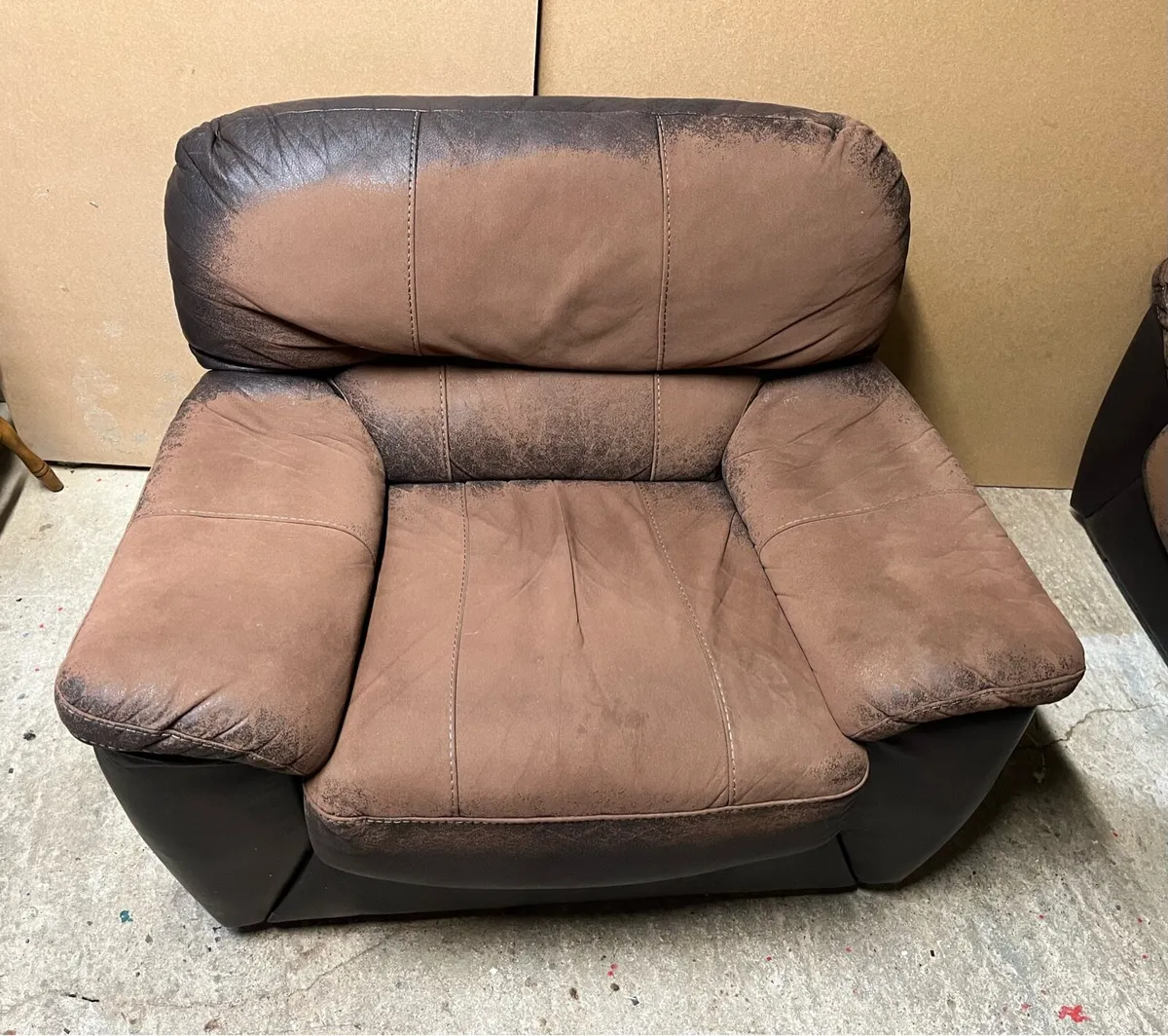 Free 3 seater couch with arm chair - Image 2