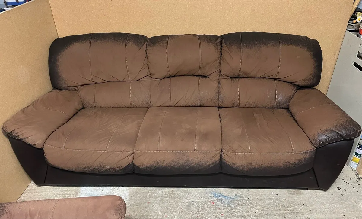 Free 3 seater couch with arm chair - Image 1